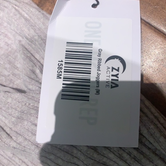 Zyia Gray Ribbed Joggers - Picture 5 of 11